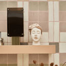 Kinderkamerbehang met patchwork design poeder kidsbarn