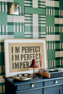 Behang Play at Slaep - Blocks Grean - Sabine van Vessem 
Grafisch geblokt behang in groene tonen. Perfect voor een vrolijke kinderkamer, speelkamer, tienerkamer of andere plek in huis