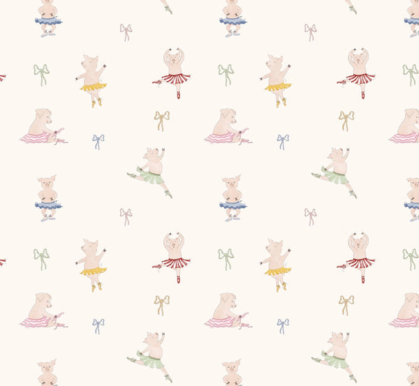 Wallpaper sample Atelier Florentine - Ballerina pigs