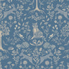 Children's wallpaper forest animals blue nursery kids decoration room wallpapers