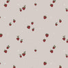 Nursery wallpaper, kids decor with strawberries wallpaper for children