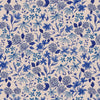 Blue Flower Wallpaper, wallpapers for kids, nursery, children's wallpaper flowers, decoration, peel & stick