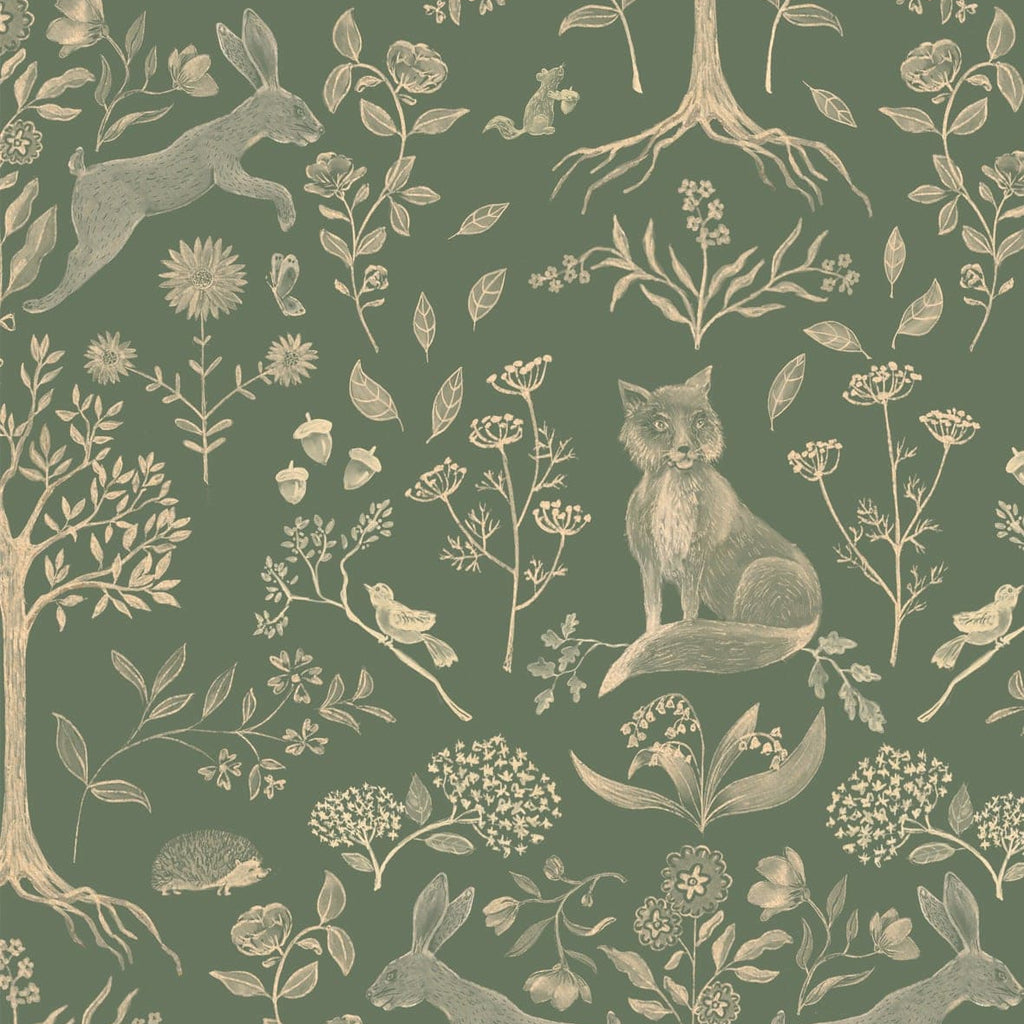 Forest Animals fabric for nursery decor premium children's room fabrics heavy cotton