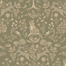 Children's wallpaper forest animals green nursery kids decoration room wallpapers