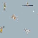 Wallpaper Atelier Florentine - Rabbits Gym Blue