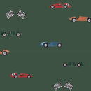 Children's wallpaper, vintage race cars, non-woven wallpapers, kids decor