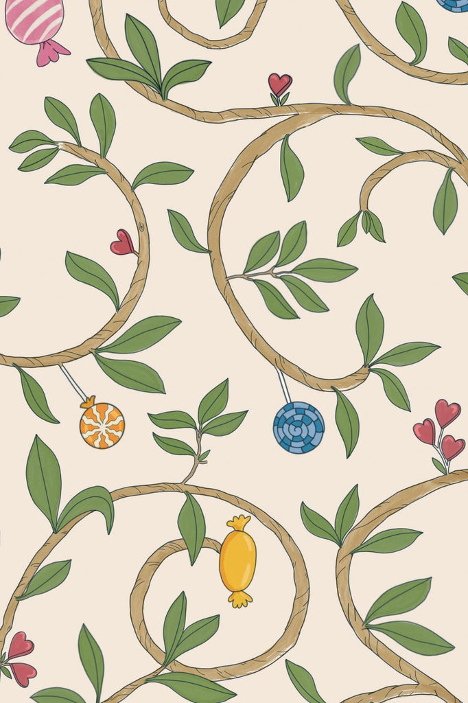 Wallpaper for kids, nursery, candy, girls room, children's wallpapers, sweet, peel & stick, vinyl, non-woven