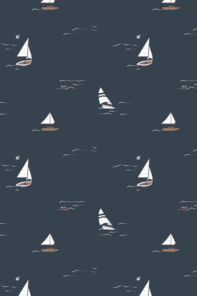  Wallpaper Atelier Florentine - Sailboats Blue 