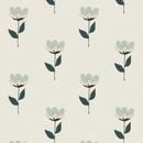 Wallpaper Bibelotte - Retrobloem blue