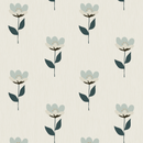 Wallpaper Bibelotte - Retrobloem blue
