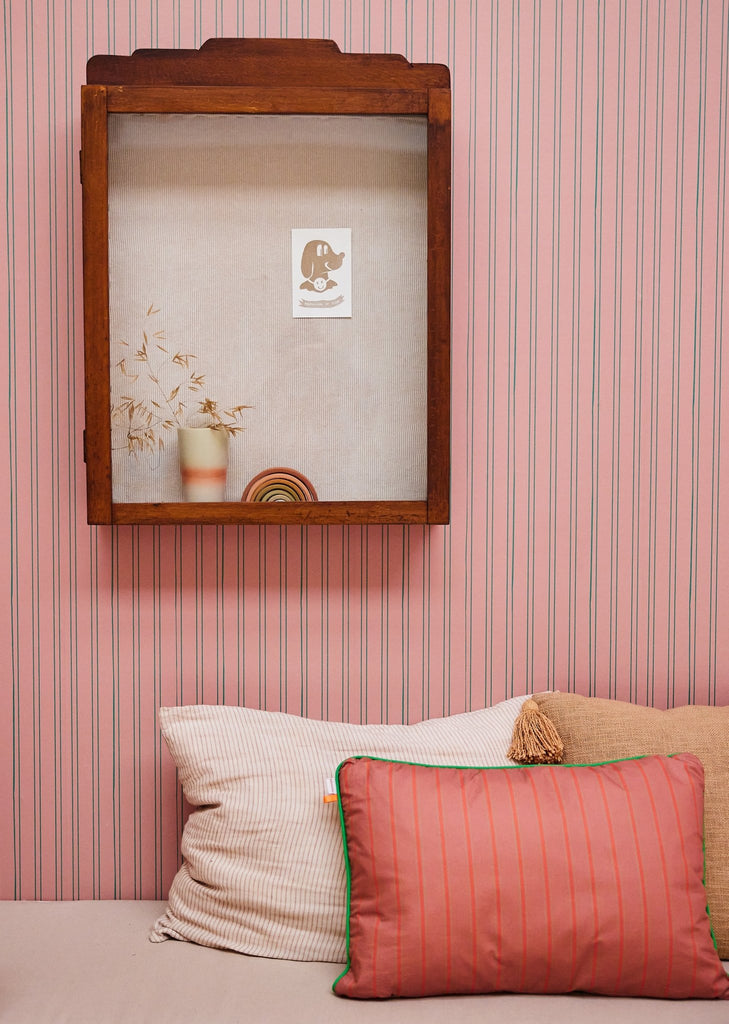 Wallpaper Bibelotte - Striped Raspberry