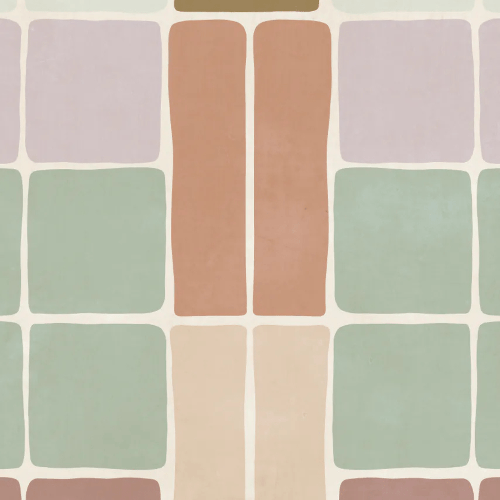 Kinderkamerbehang met patchwork design 