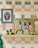 Kinderbehang met patchwork design