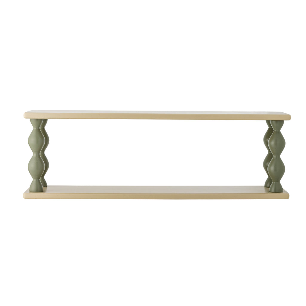 Bibiola Shelf XL Bloomingville Mini grote wandplank beige groen golvend