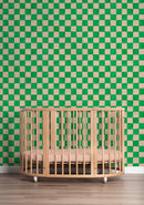 Wallpaper Meet me at the Wall - Square blocks green - Aniek Bartels