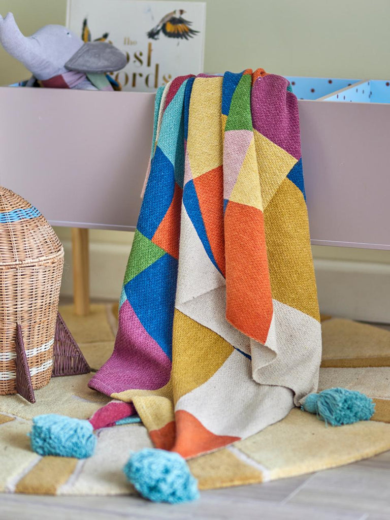 Bloomingville MINI Colorine Plaid – Gerecycled katoenen plaid