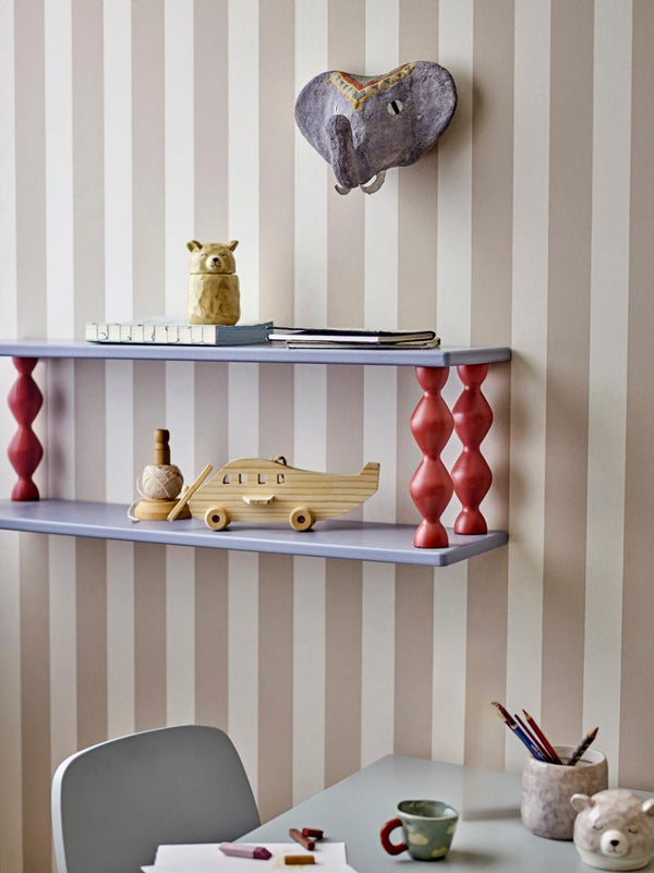 Bloomingville Bibiola Wandplank – Blauw/Bruin MDF – Kinderkamer Opberg‑ & Decorplank