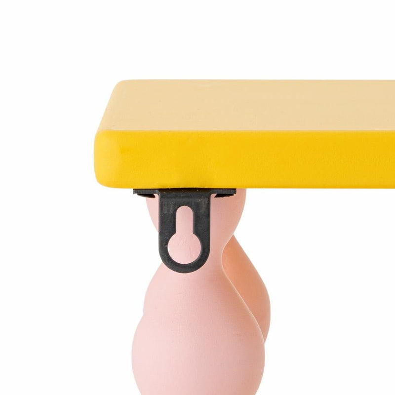 Bloomingville Mini Bibiola Wandplank – Geel/Roze MDF – Kinderkamer Decoratie & Opbergplank