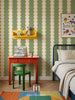 Wallpaper Bobbin Stripes - Cream Green
