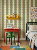 Wallpaper Bobbin Stripes - Cream Green