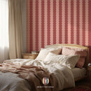 Carta da parati Bobbin Stripes - Warm Pink