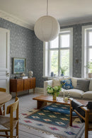 Boråstapeter Under the Elder Tree – Blue Animal Wallpaper