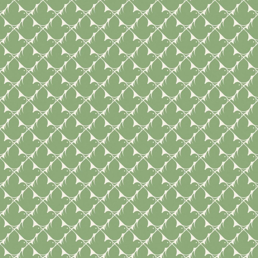 Tapetenmuster Boråstapeter Pippi Wallpaper – Grüne Vogeltapete | 4845