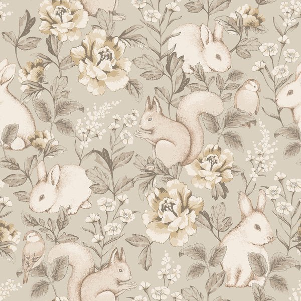 Wallpaper sample Boråstapeter Newbie - Magic Forest - Beige