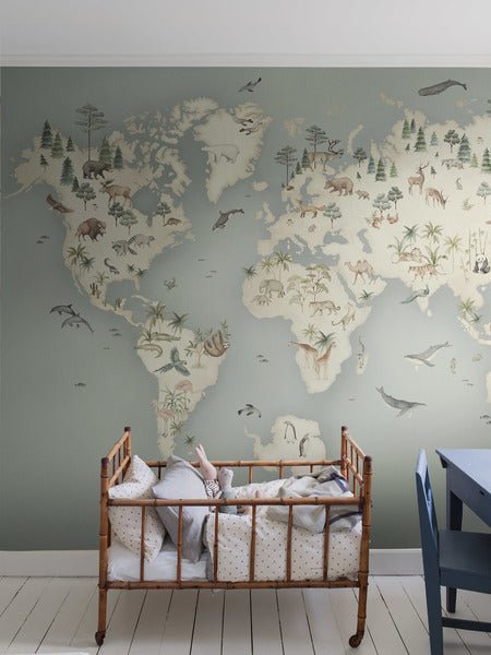 Borastapeter_Little_Explorer_Mural_wereldkaart