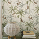 Behangstaal Boråstapeter Newbie - Jungle Friends - Warm wit