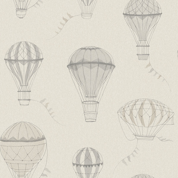 Wallpaper sample Boråstapeter Newbie - Up in the Sky - Gray and Beige