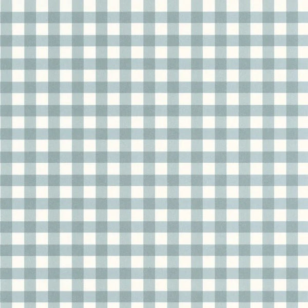 Wallpaper sample Casadeco - Vichy check - Blue-grey