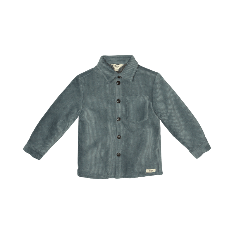 Baje Studio – Chaldon Cord-Teddyjacke – Graublau