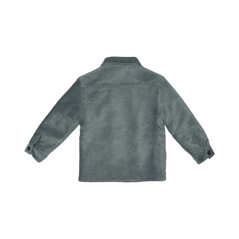 Baje Studio – Chaldon Cord-Teddyjacke – Graublau