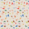 Muestra de papel pintado Meet Me at the Wall - Circus Rock Multicolor - Carolien Baudoin