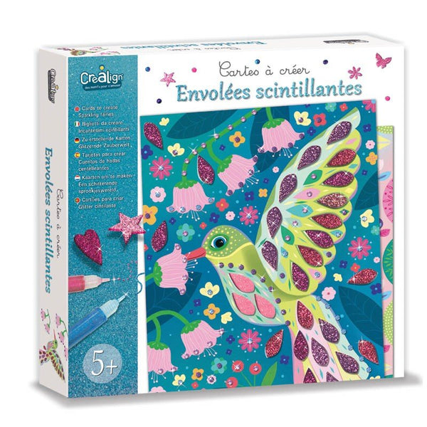 Crealign Knutselset Glitterkaarten Vogels 