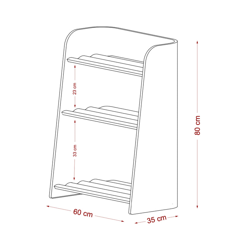 Curve Lab - Kurviges Bücherregal/Bücherregal