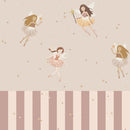 Wallpaper Dekornik - Fairies Beige & Stripes