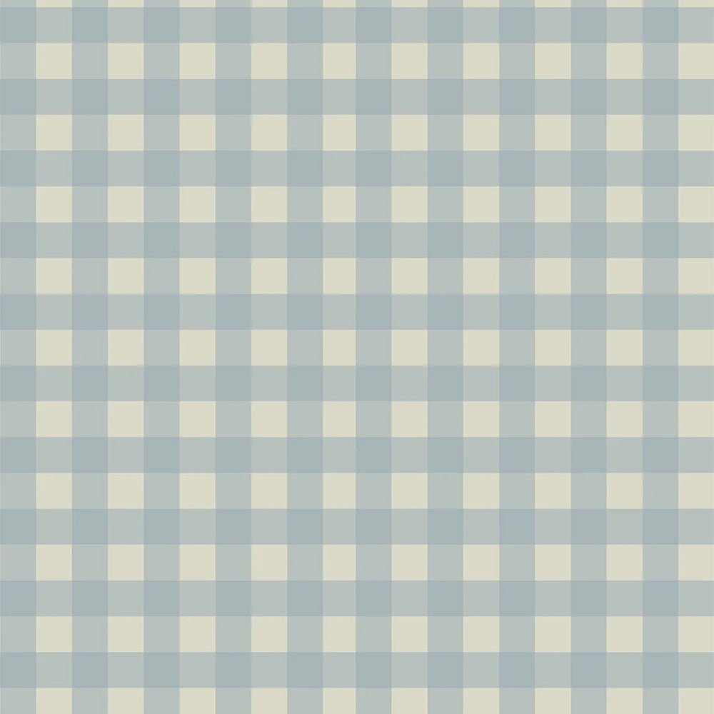 Behang Dekornik - Check minimini green blue - Fijn geruit kinderbehang