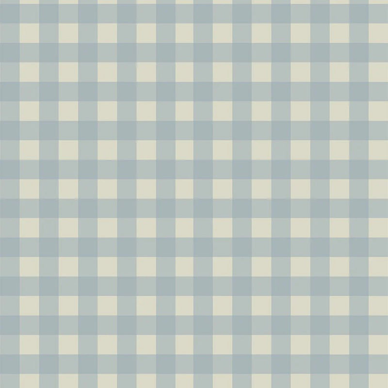 Behang Dekornik - Check minimini green blue - Fijn geruit kinderbehang