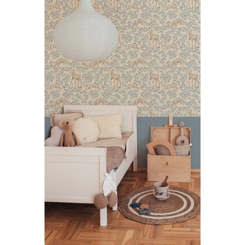  Wallpaper Dekornik - Forest Animals and Fairytale - Beige 