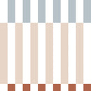 Behangstaal Dekornik - Stripes Nostalgia Vintage - Beige/ blue/ red