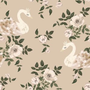  Wallpaper Sample Dekornik - Swans Kingdom - Green 