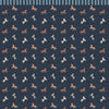 donkerblauw paarden behang kinderkamer Dekornik Spanish Horses met blauwe rand