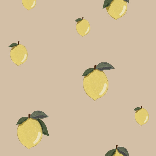 Dekornik – wallpaper Little Lemons Beige