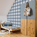 Wallpaper Dekornik - Check Navy Blue