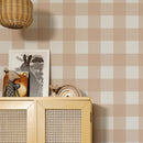 Wallpaper Dekornik - Check Peach