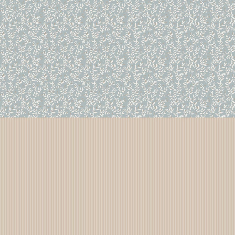 Wallpaper Dekornik - Delicate Twigs with Blue and Beige