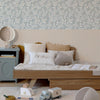 Wallpaper Dekornik - Delicate Twigs with Blue and Beige