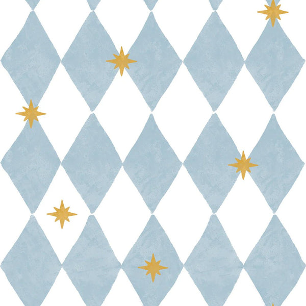 Behangstaal Dekornik - French diamonds with stars